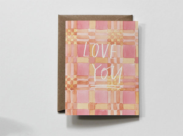 Note Card - Plaid Love