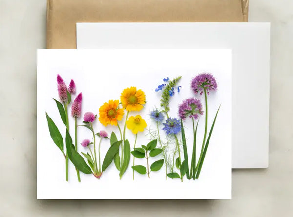 Note Card - Rainbow with Allium