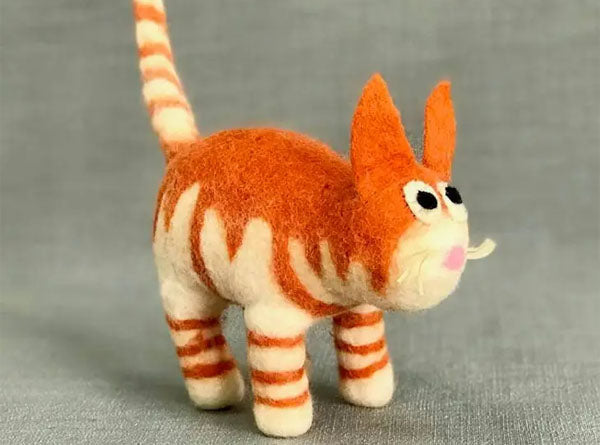 Felted Orange Tabby Cat
