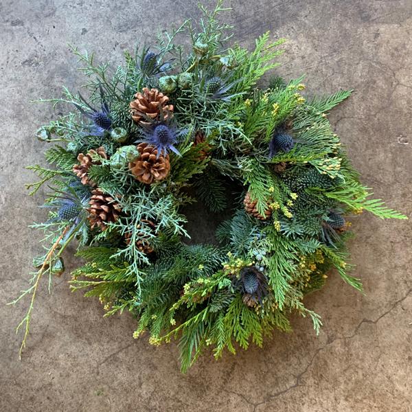 Winter Blues Wreath